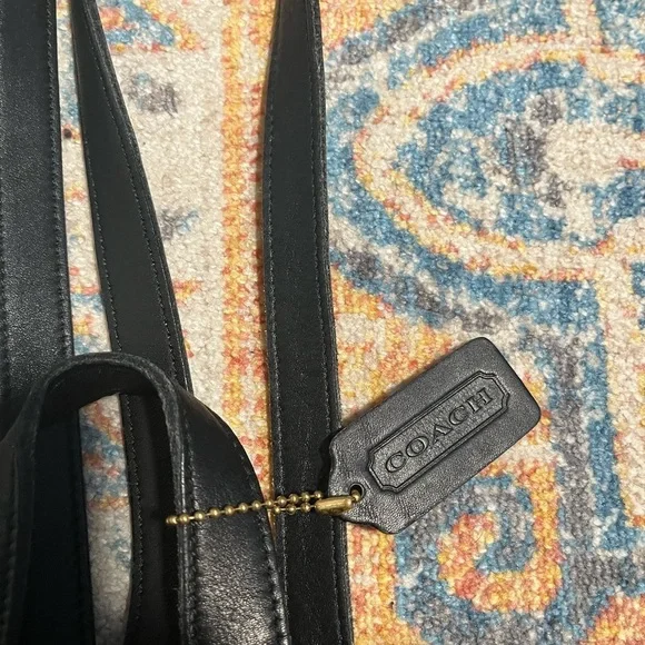 Coach vintage 90s black leather daypack backpack - Picture 2 of 15